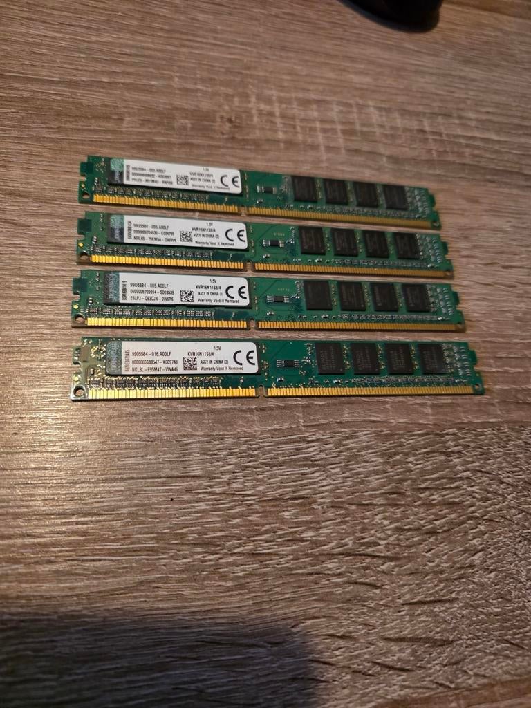 Kingston DDR3 RAM Geheugen - 4x 4GB, Computers en Software, RAM geheugen, Ophalen, Gebruikt, Server, DDR3