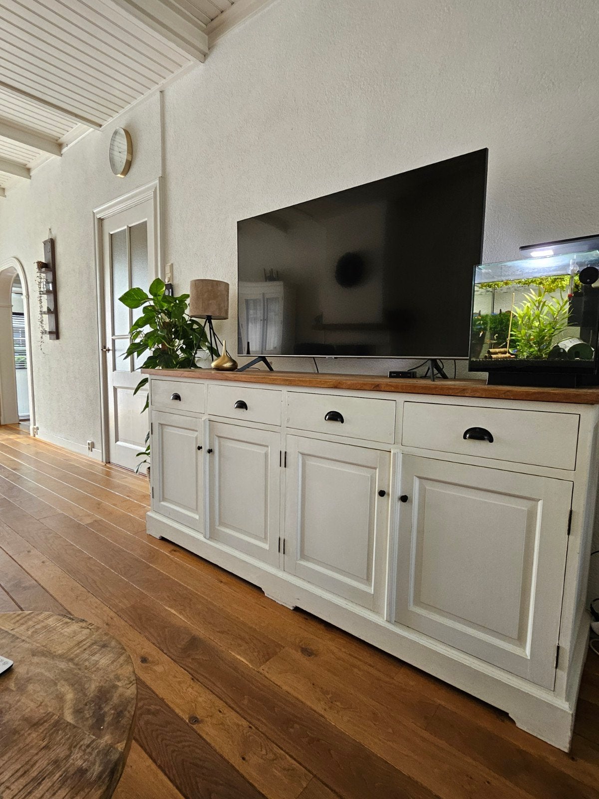 Landelijk dressoir met lades en deuren, Huis en Inrichting, Kasten | Dressoirs, Ophalen, Gebruikt, Landelijk, 200 cm of meer