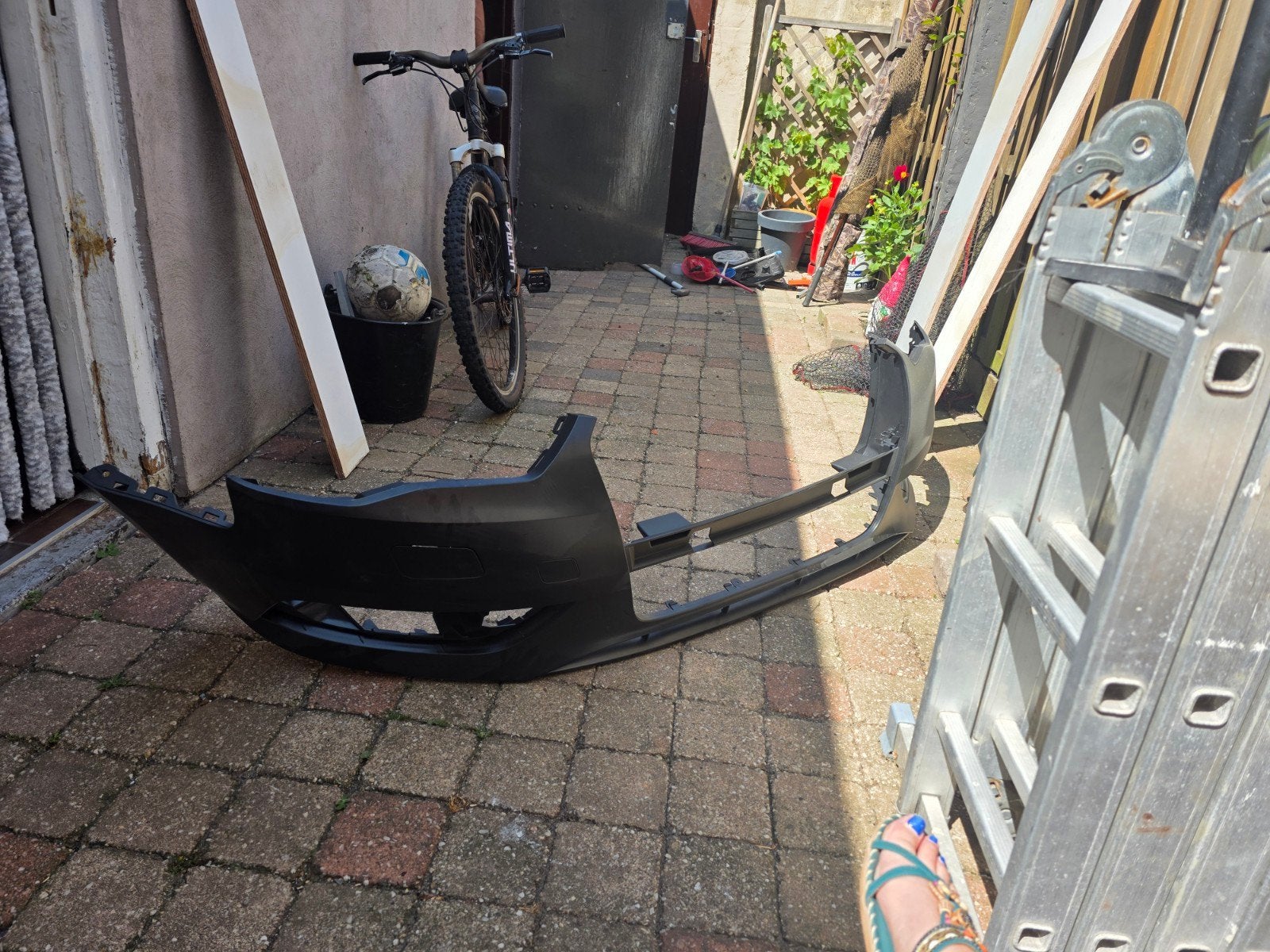 Zwarte Bumper - niet gebruikt is voor audi a4 b8 facelift, Gebruikt, Voor, Bumper, Audi