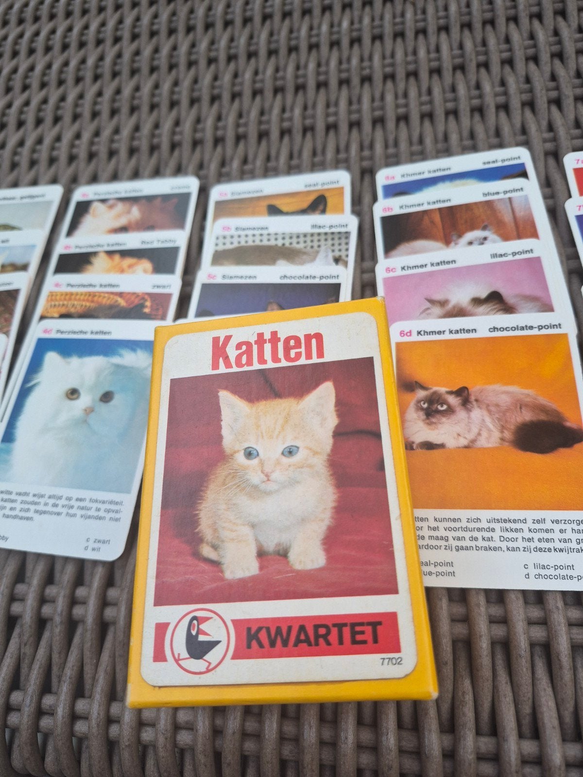 Raaf Vintage Kwartetspel Katten - Compleet, Hobby en Vrije tijd, Gezelschapsspellen | Kaartspellen, Ophalen of Verzenden