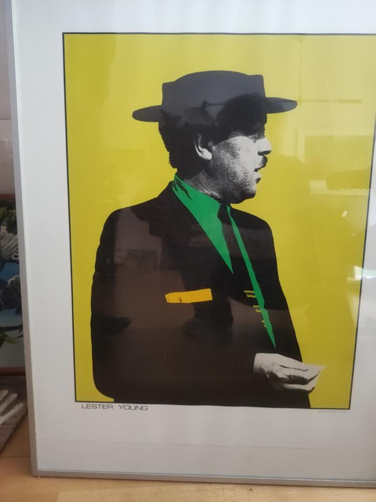 Lester Young Print - Jazz Legende, Ophalen of Verzenden