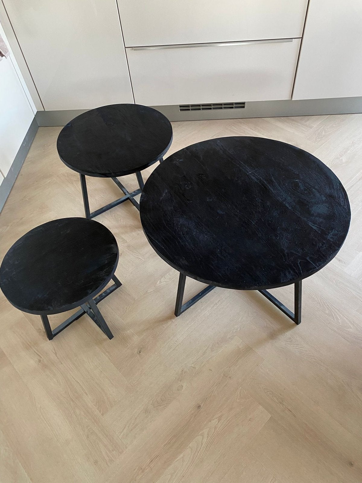 Salontafel Zwart, Minder dan 50 cm, Gebruikt, 50 tot 100 cm, Rond