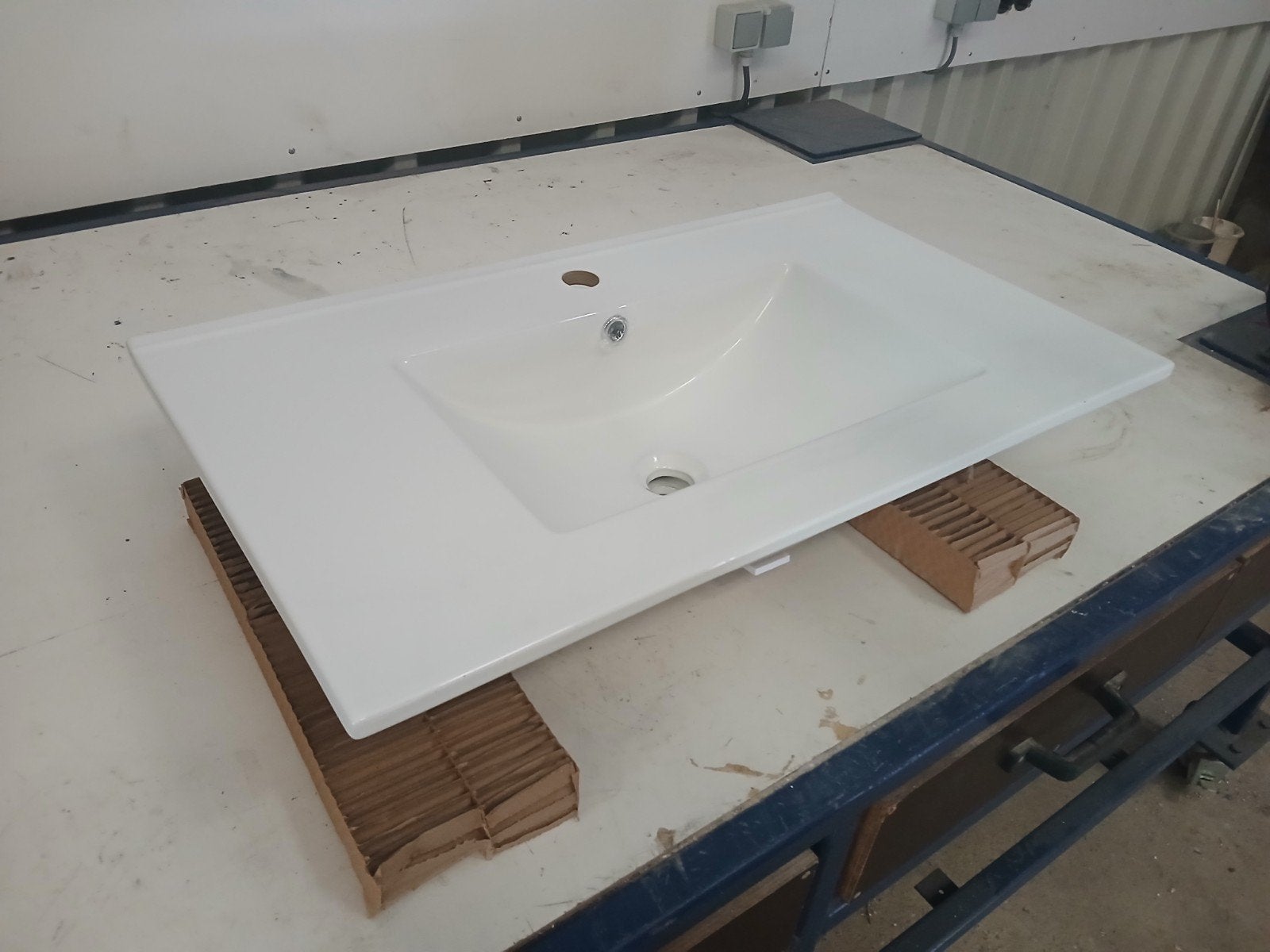 H&R Badmeubelen Enjoy Wastafel - 81x46x1.8cm - golf, Ophalen, Nieuw