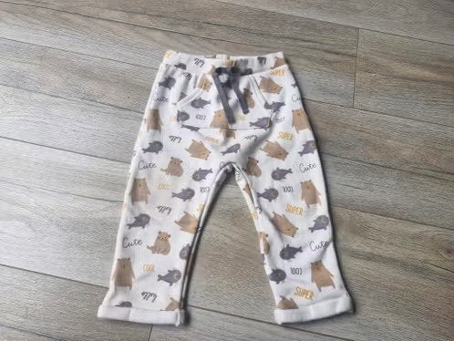 Witte broek met zeehond en beer Maat 86 hh, Kinderen en Baby's, Broekje, Jongetje of Meisje, Onbekend, Ophalen of Verzenden