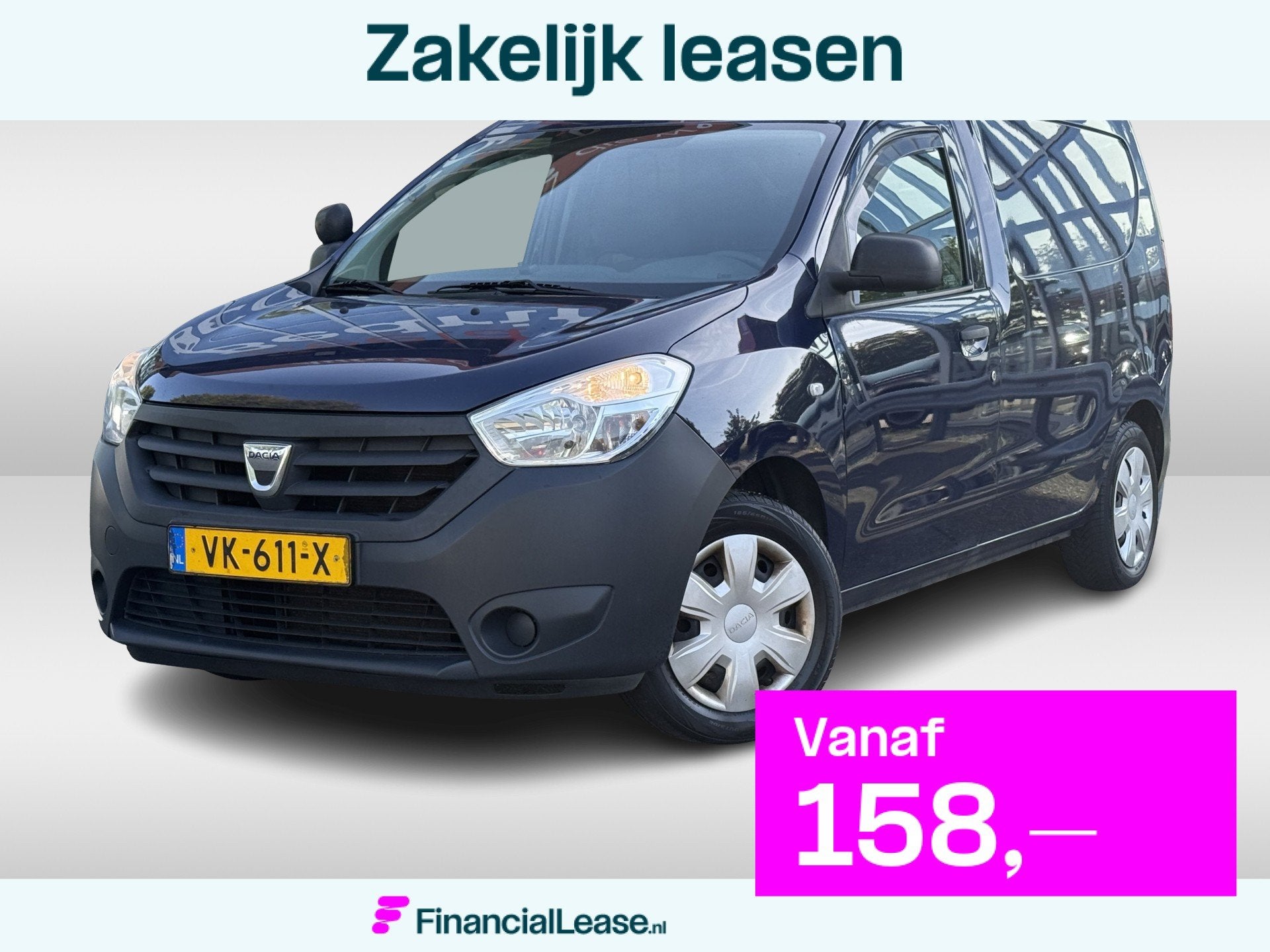Dacia Dokker 1.6 Basic | marge/btw-vrij, Stof, Gebruikt, Zwart, 4 cilinders