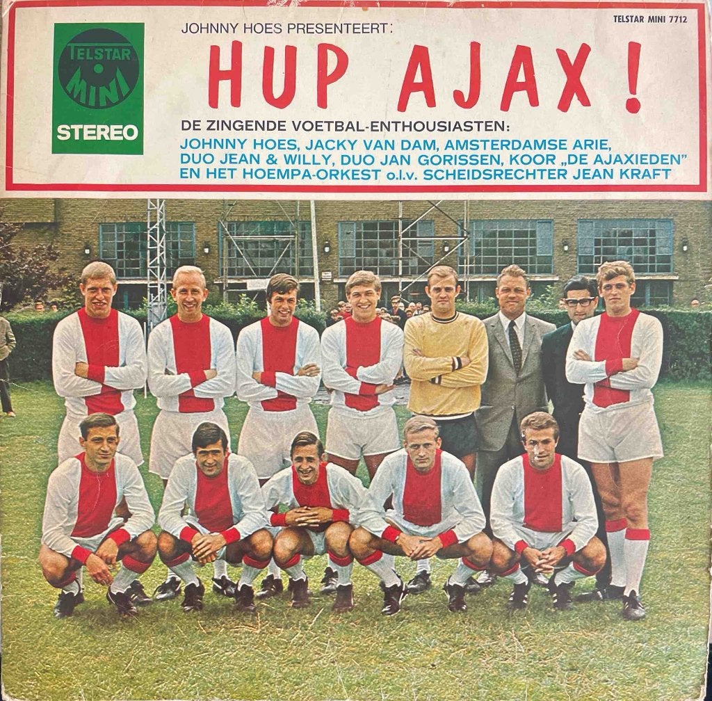 Johnny Hoes - Hup Ajax!, Ophalen of Verzenden, Gebruikt, 12 inch, Levenslied of Smartlap
