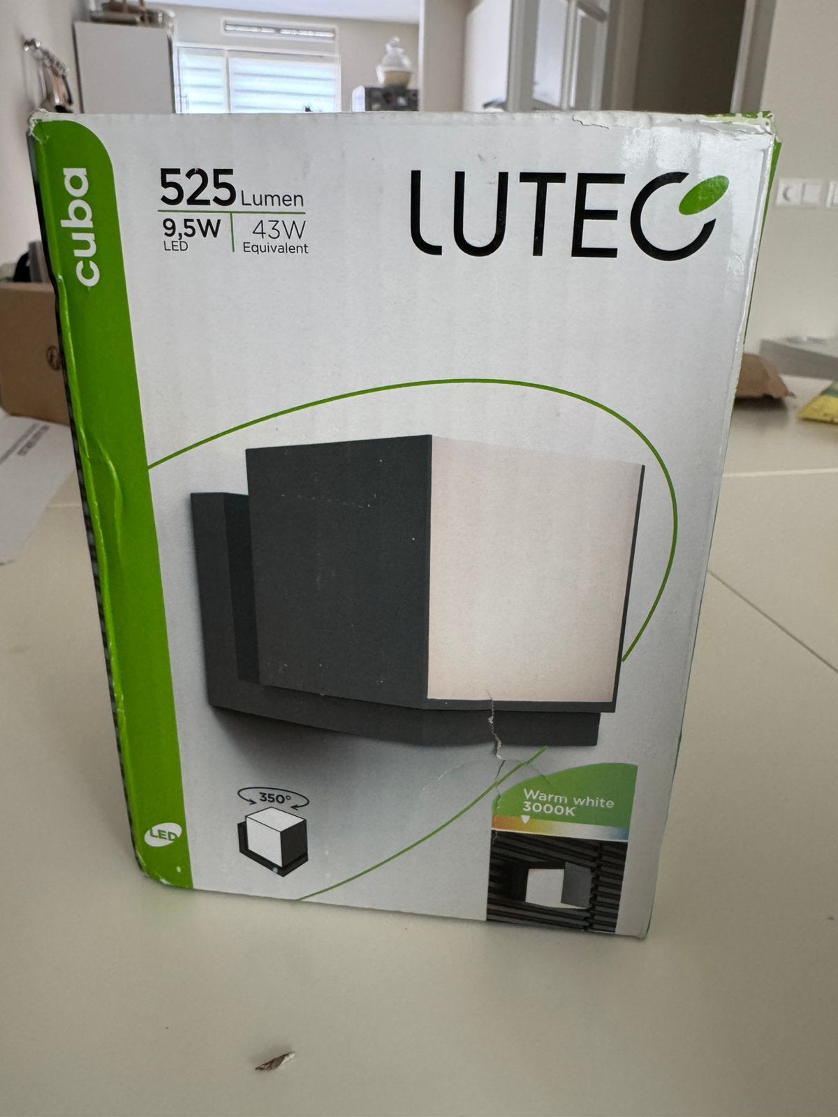 LUTEC Cuba buitenlamp – wandlamp – zwart, Tuin en Terras, Ophalen, Minder dan 50 watt, Wandlamp, Netvoeding
