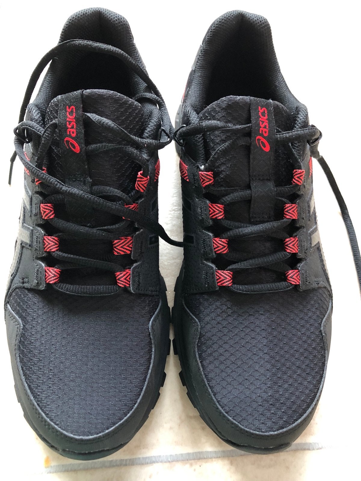 ASICS GEL-CITREK Zwart/Rood Sportschoenen, Zwart, Wandelen of Outdoor, Nieuw, Overige maten