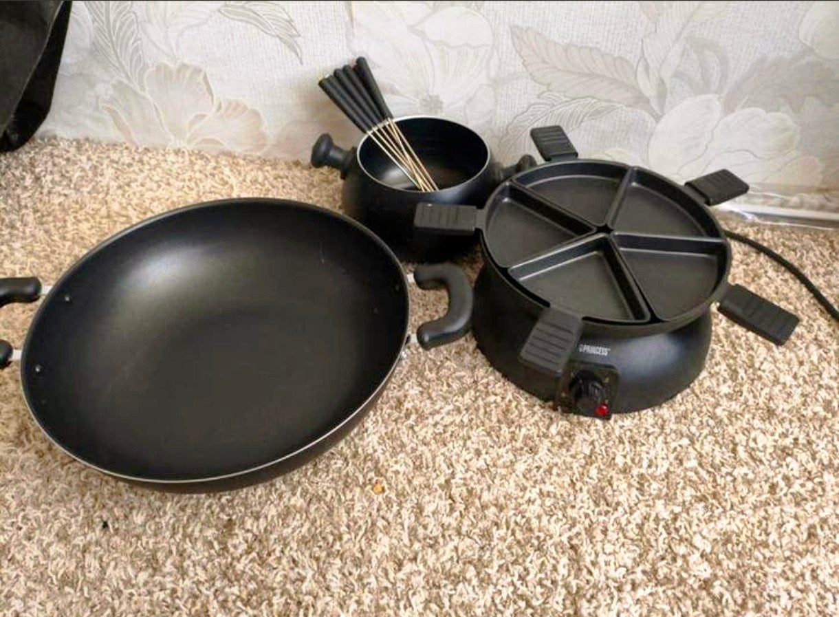 Princess 3-in-1 Fondue, Raclette & Wok Set, Witgoed en Apparatuur, Gourmetstellen, Ophalen, Zo goed als nieuw