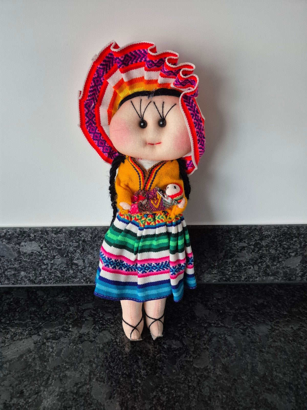 Handmade Doll Pop uit Peru Wereldwinkel, Ophalen of Verzenden, Pop