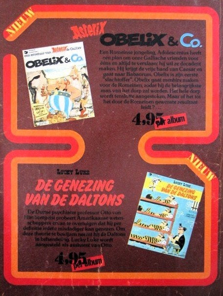 Vintage advertentie reclame Asterix strip 1977 Obelix & Co, Ophalen of Verzenden, Gebruikt, Overige typen