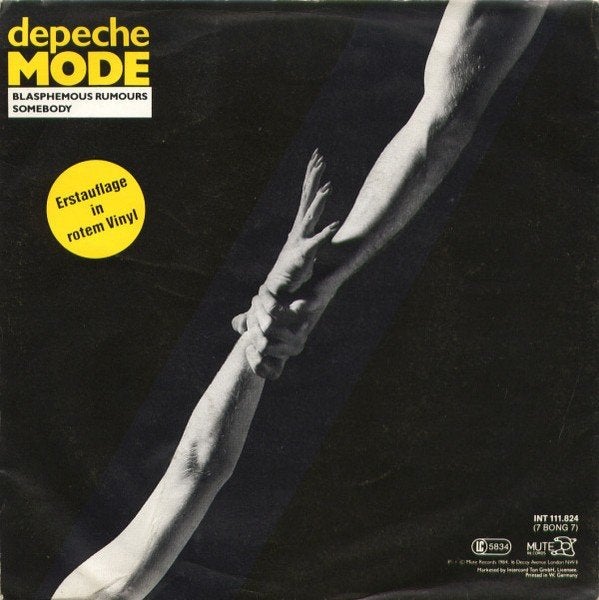depeche mode/blasphemous rumours-electronic/punk/synth-rood, Gebruikt, Verzenden, 7 inch, Colored vinyl