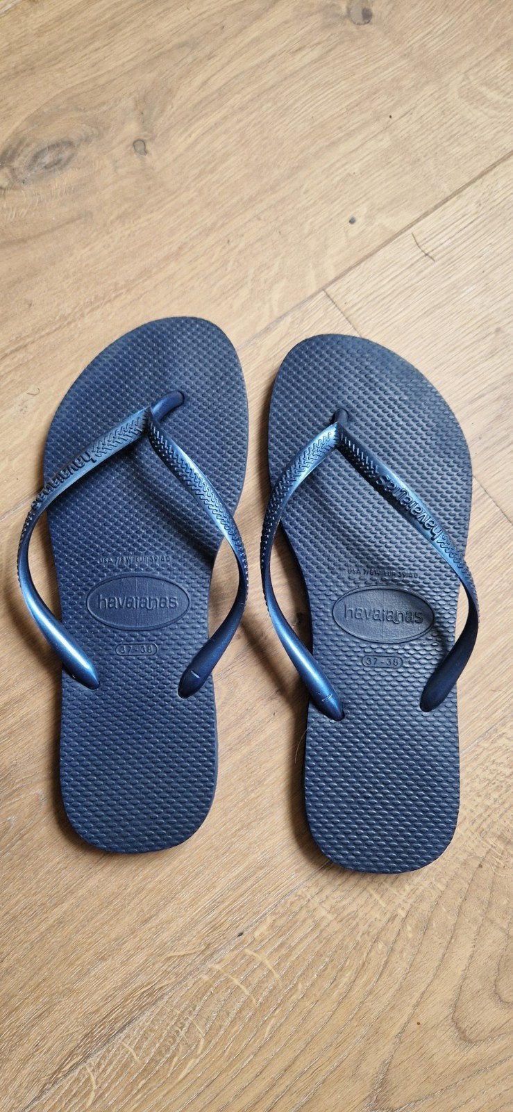 Havaianas teenslippers donkerblauw maat 37/38, Havaianas, Ophalen of Verzenden, Nieuw, Blauw