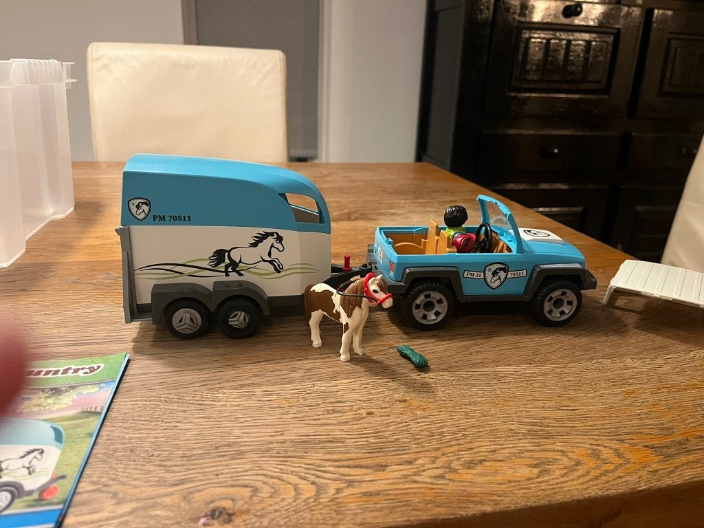Playmobil Country Paardentrailer met paard en ruiter, Ophalen, Gebruikt, Complete set, Voertuig