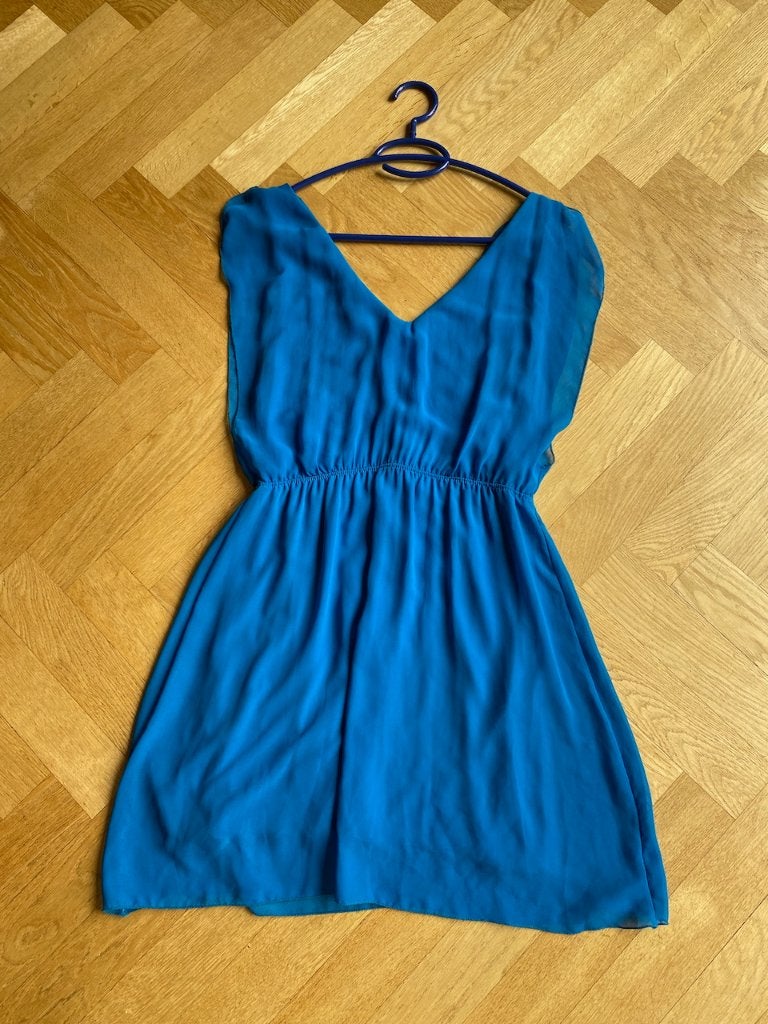 Blauwe /petrol jurk van Melville, maat S, Kleding | Dames, Blauw, Ophalen of Verzenden, Zo goed als nieuw, Maat 36 (S)