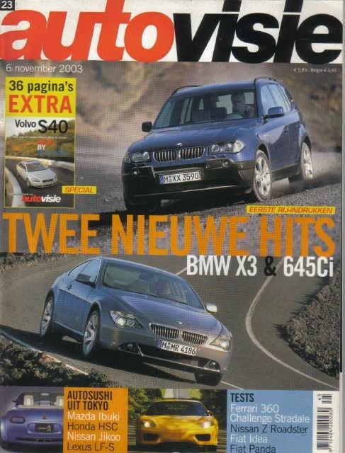 Autovisie 23 2003 : Nissan 350Z Roadster - Ferrari 360 - BMW, Boeken, Ophalen of Verzenden, Gelezen, Algemeen