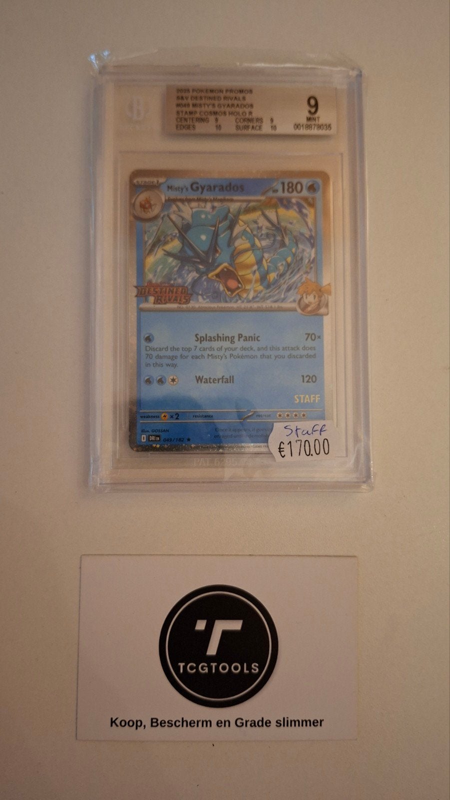 Misty's Gyarados Staff Destined Rivals BGS 9 Pokémon Kaart, Hobby en Vrije tijd, Verzamelkaartspellen | Pokémon, Ophalen of Verzenden