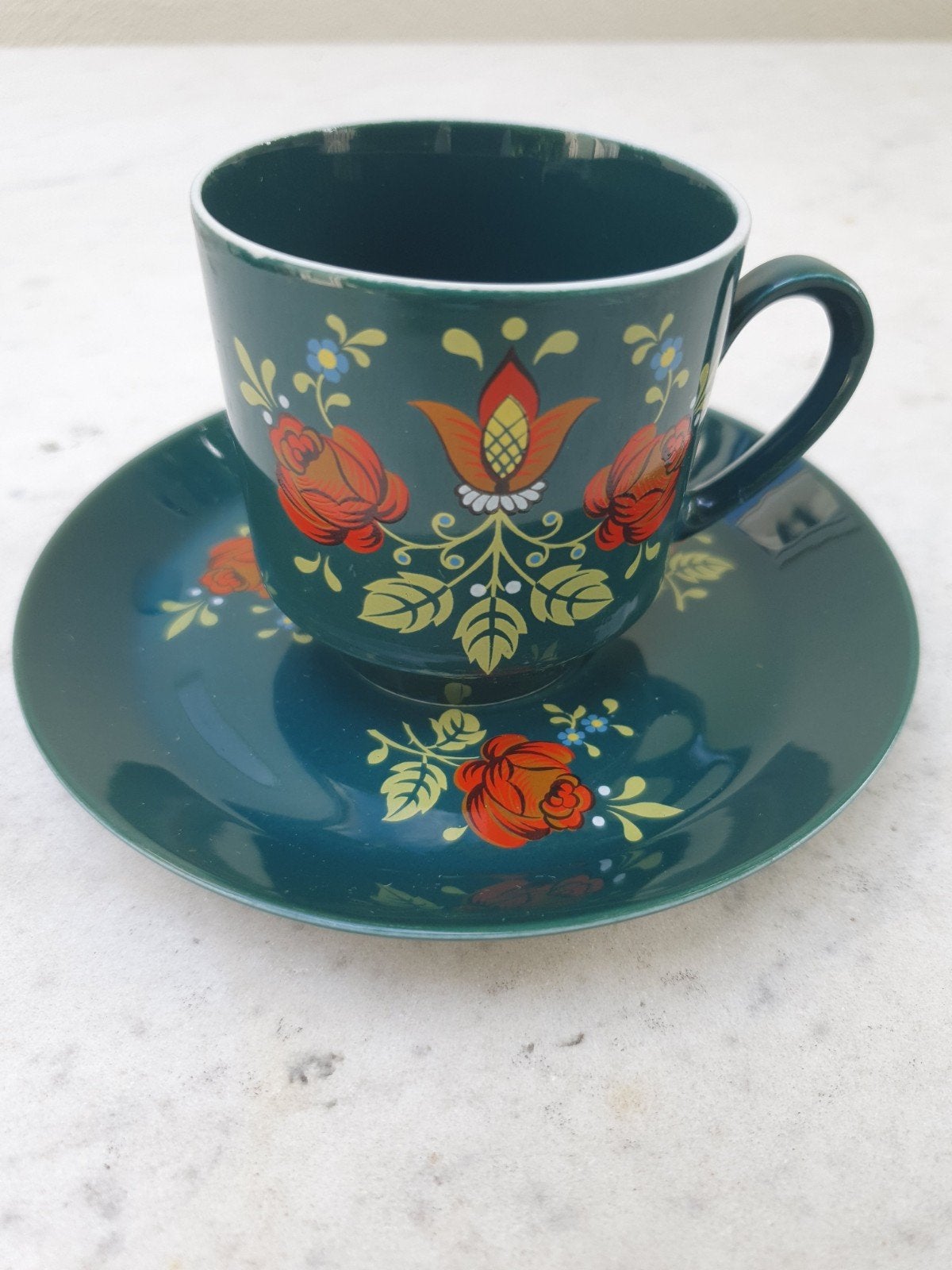 Bavaria: Porseleinen kop en schotel Rosa, Antiek en Kunst, Ophalen of Verzenden