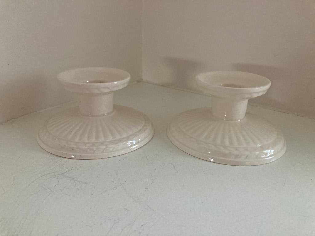 Twee kandelaars - Wedgwood Edme, Ophalen of Verzenden, Keramiek of Aardewerk