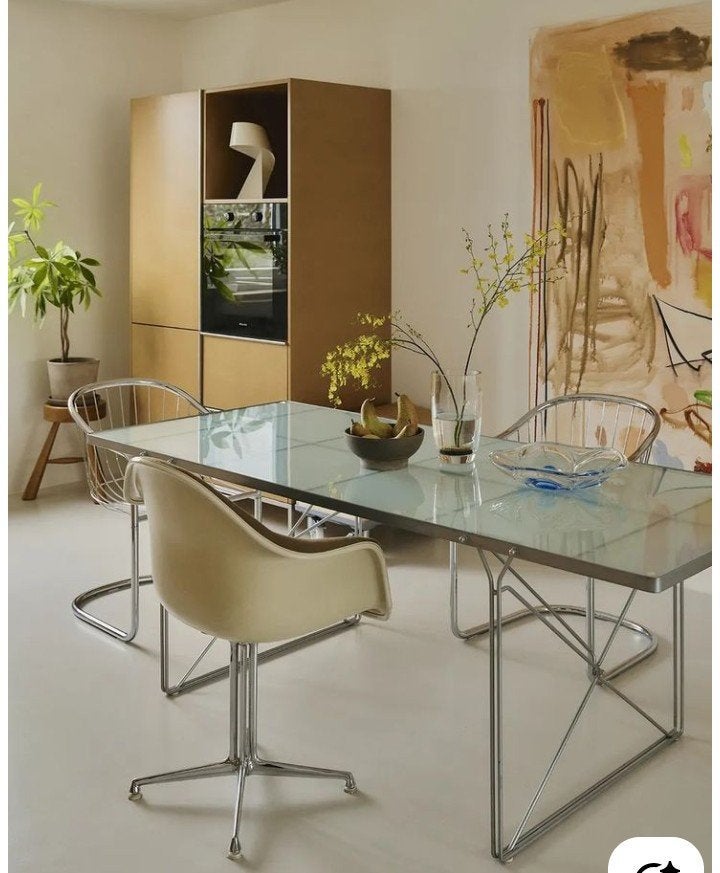 Vintage IKEA MOMENT Eettafel - Niels Gammelgaard Jaren 80, Ophalen, Gebruikt, 50 tot 100 cm, Metaal