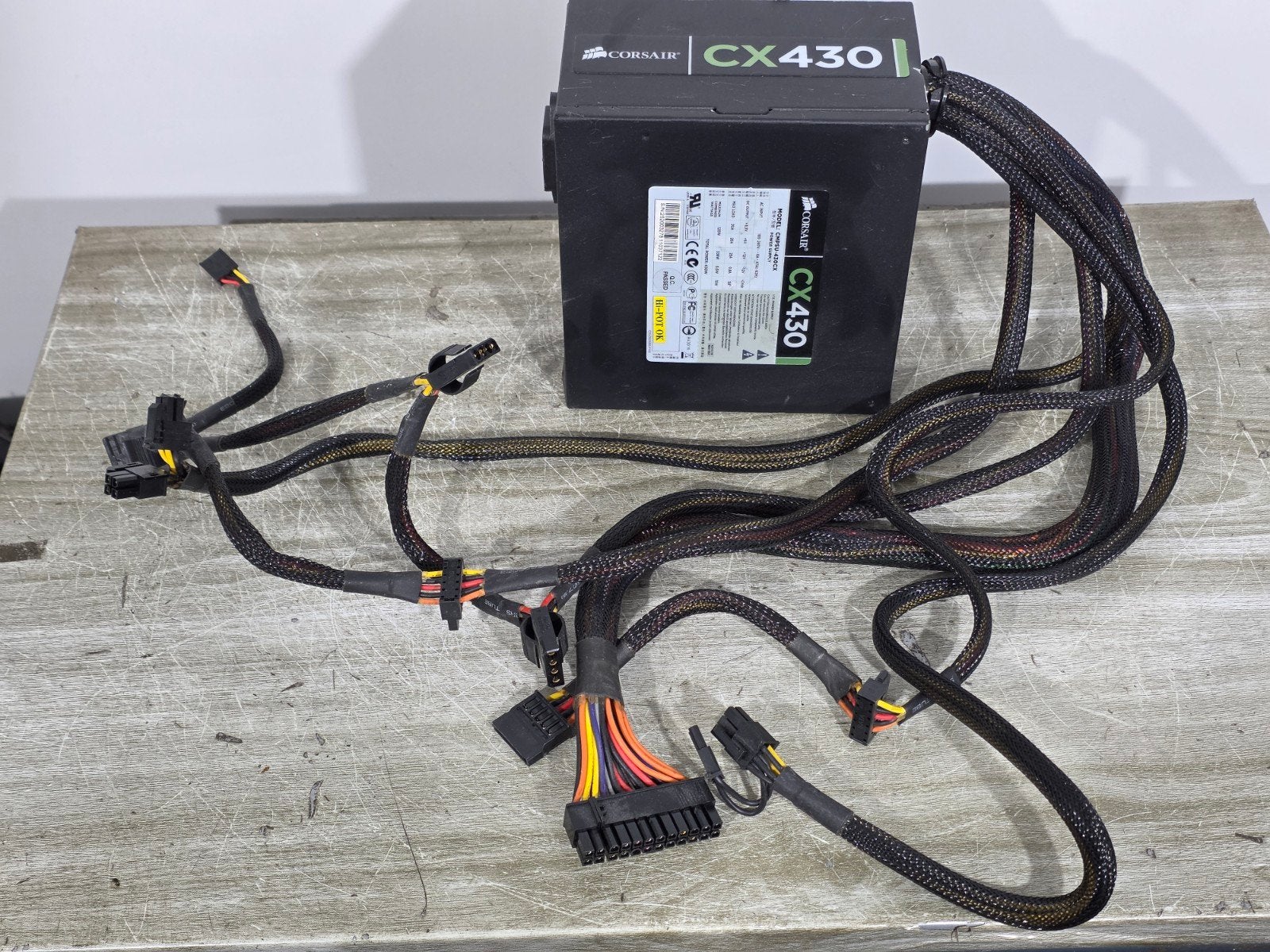 Corsair 430w max voeding psu power supply cmpsu-430cx cx430, Gebruikt, ., Ophalen of Verzenden, .