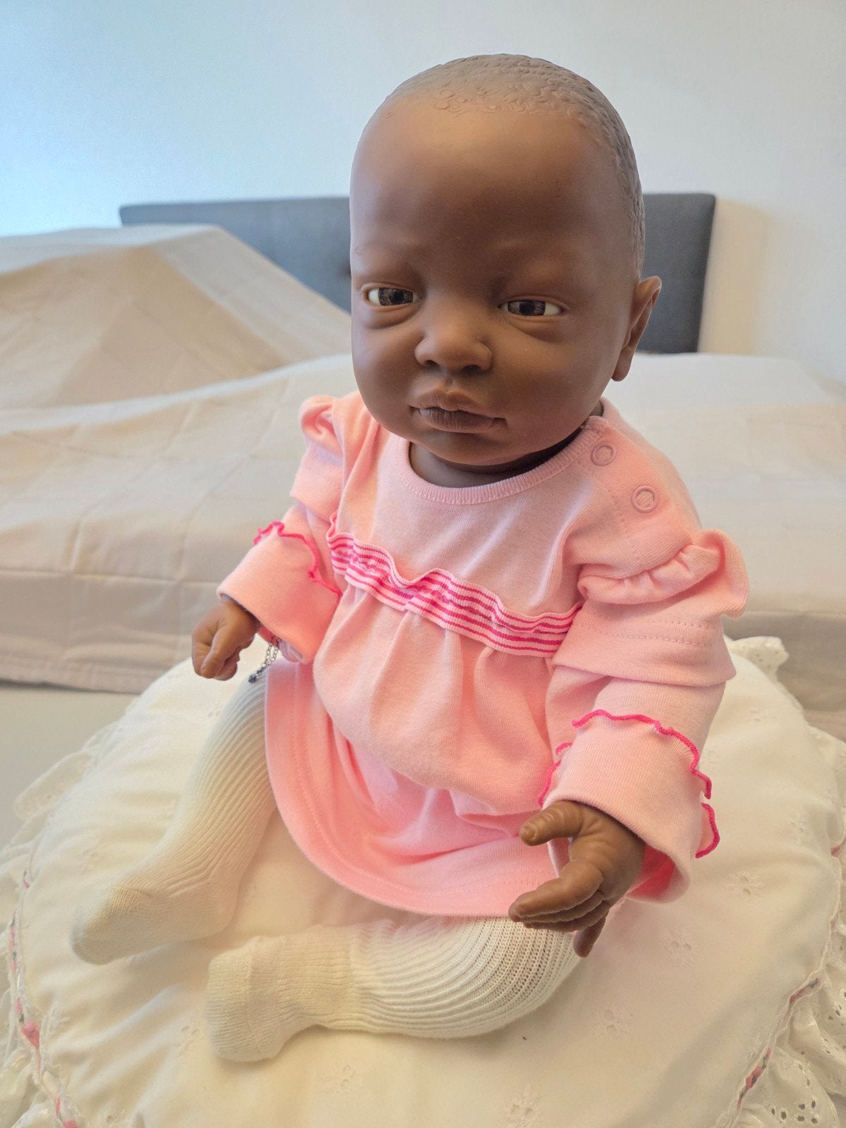 Realistische Babypop van de Doll Factory, Ophalen of Verzenden, Zo goed als nieuw, Babypop