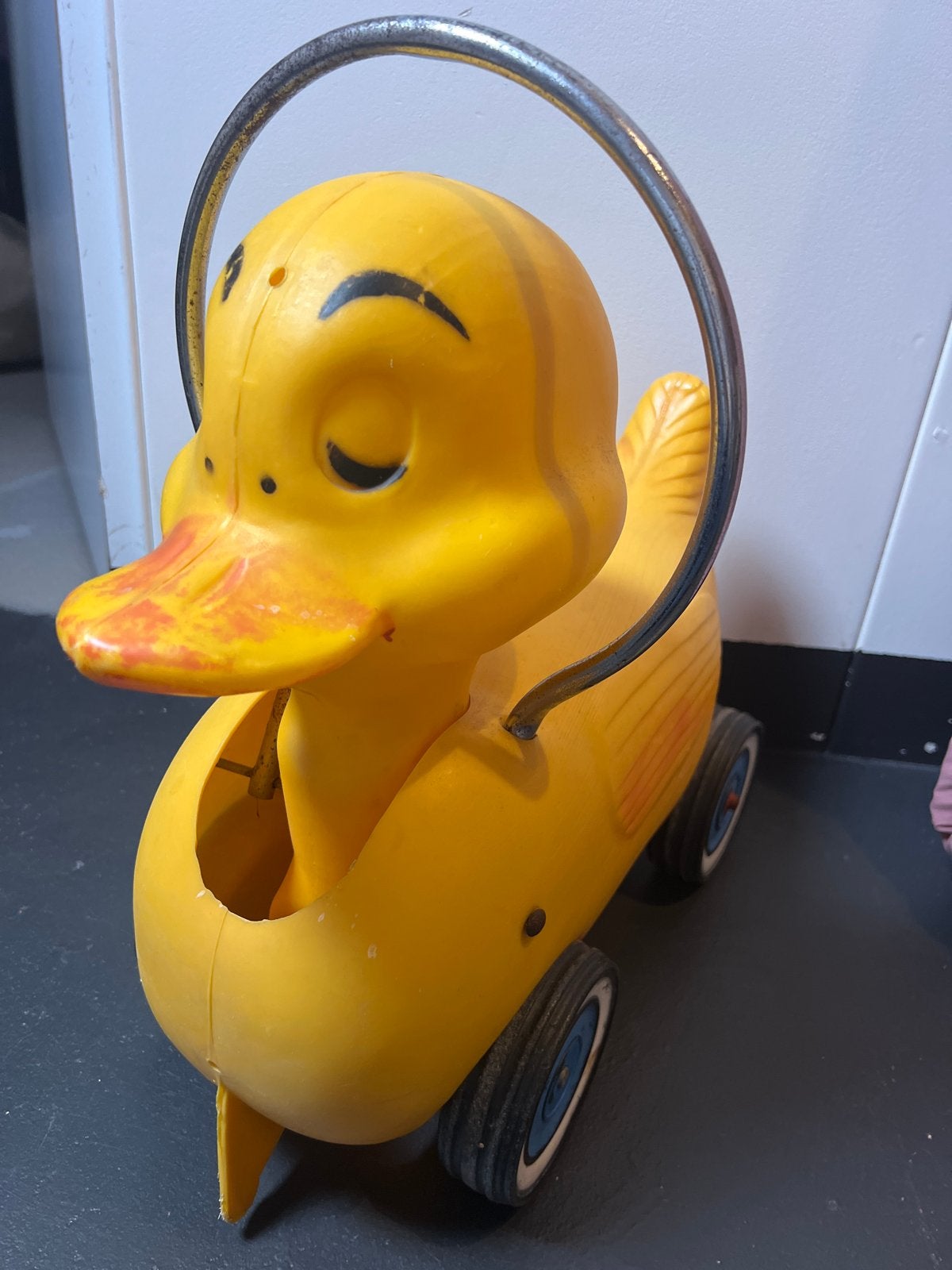 Antieke Loopeend met Wiebelend Hoofd - Vintage Speelgoed, Ophalen