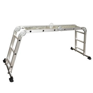 Multifunctionele Opvouwbare Aluminium Ladder, Ophalen, Zo goed als nieuw, Ladder, Opvouwbaar of Inschuifbaar