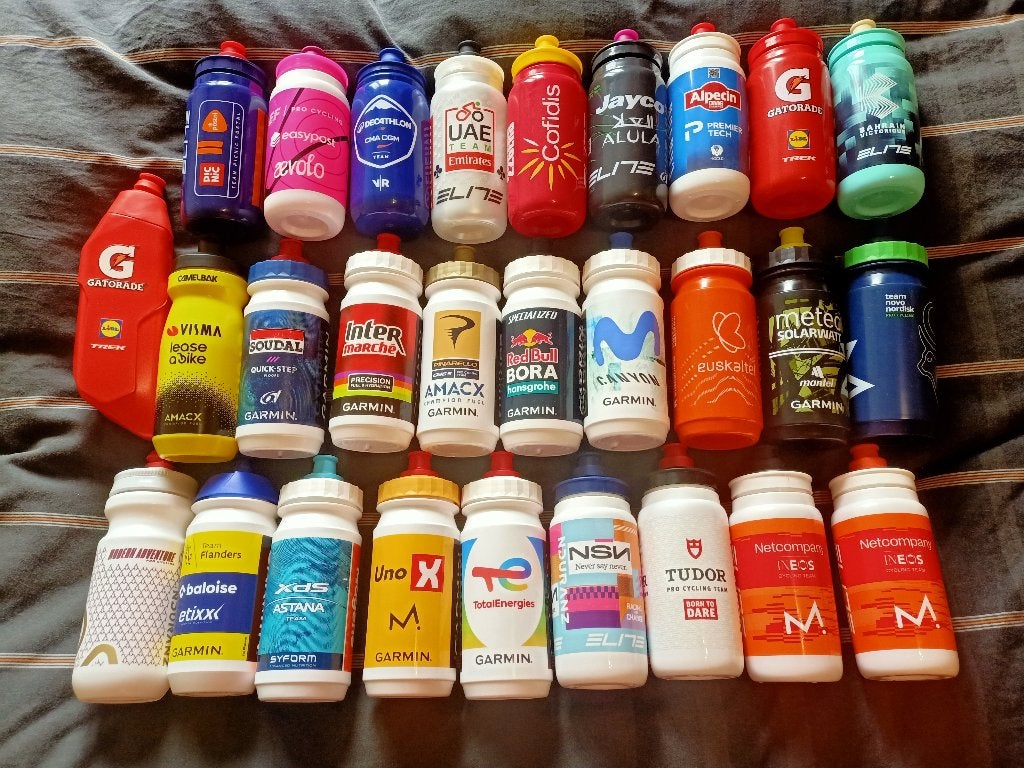 28 bidons van professionele wielerploegen, Ophalen of Verzenden, Overige typen