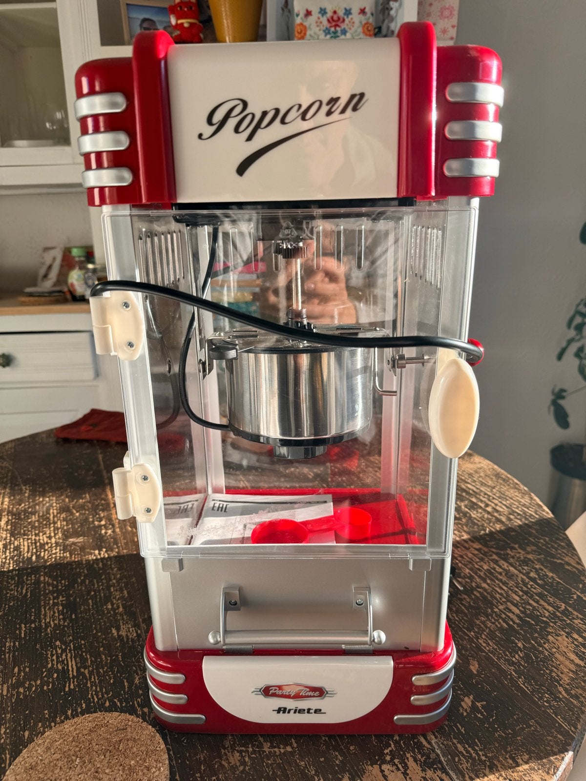 Ariete Party Time Popcornmachine - Retro Rood, Witgoed en Apparatuur, Ophalen, Zo goed als nieuw