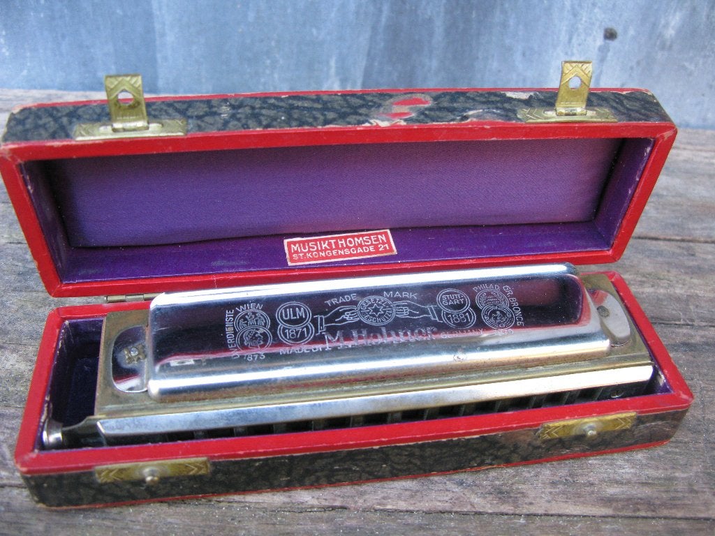 MONDHARMONICA HOHNER CHROMONICA II IN DOOS, Gebruikt, Ophalen of Verzenden, Met koffer of doosje, C-mondharmonica