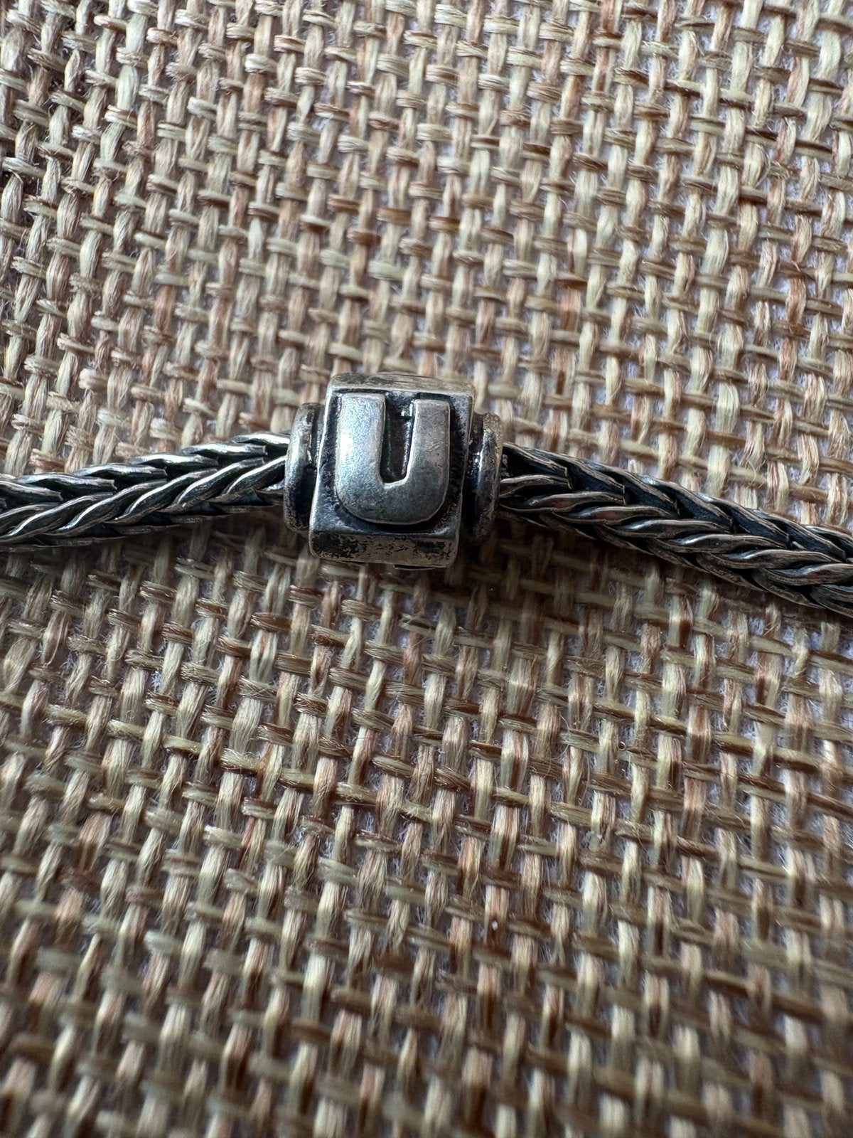 Trollbeads oude letter U, Verzenden, Nieuw, Zilver, Trollbeads