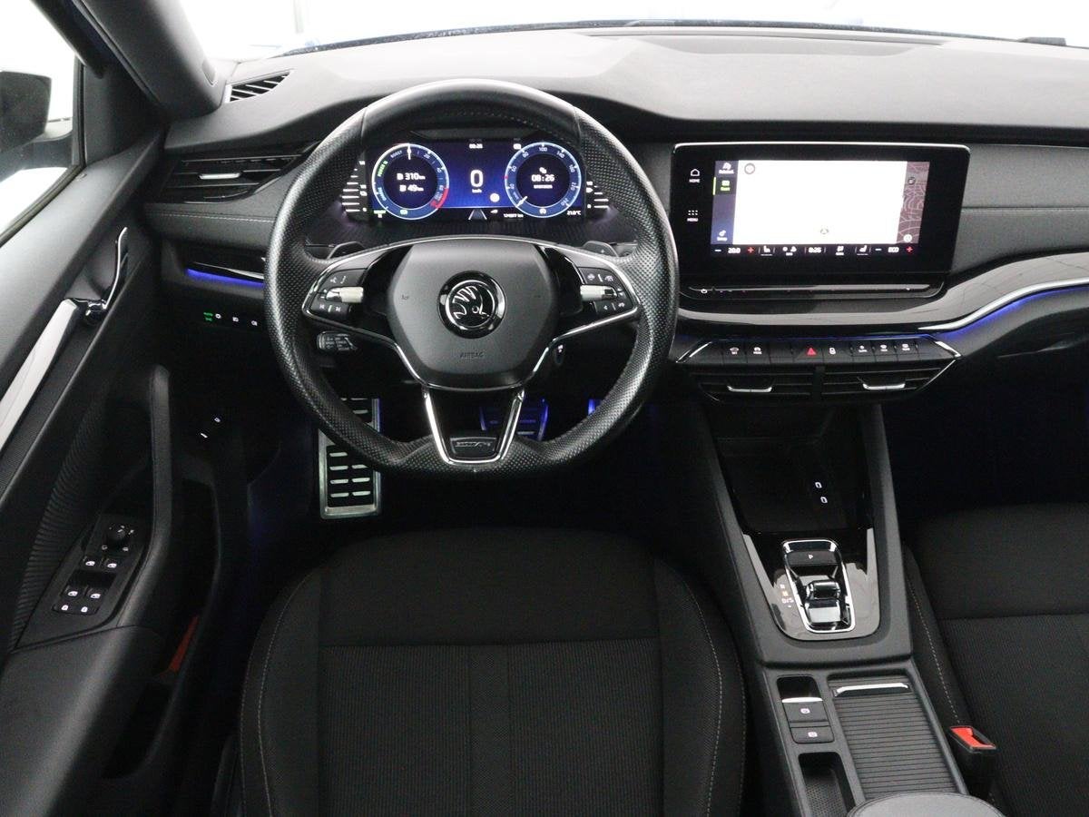 Skoda Octavia 1.4 TSI iV PHEV Sportline Business | SOH 92,5%, Auto's, Stof, Gebruikt, 4 cilinders, Blauw