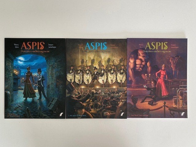 Aspis, detectives van het ongewone- 3xSC, Lamontagne, Meerdere stripboeken, Ophalen of Verzenden, Zo goed als nieuw