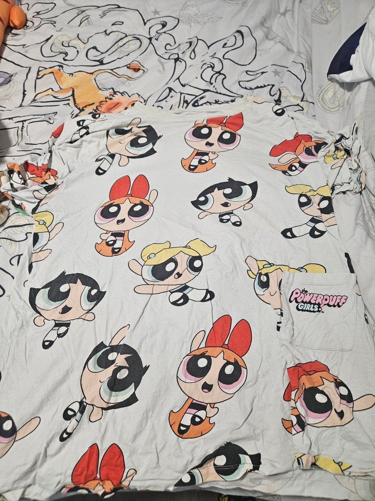 Powerpuff Girls Pyjama T-shirt 2XL, Cartoon Network, Ophalen of Verzenden, Gedragen, Maat 46/48 (XL) of groter