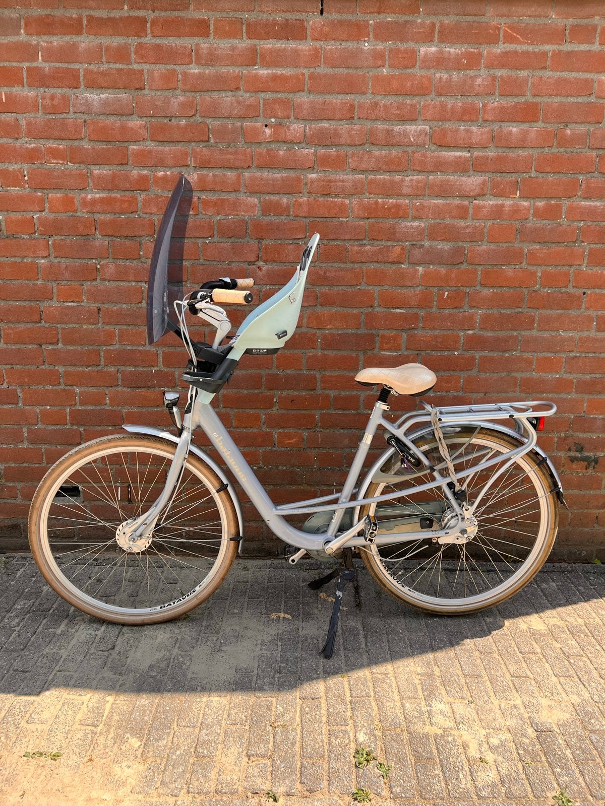 Batavus Mamafiets met Yepp voorzitje en windscherm, Ophalen, Versnellingen, Batavus, Trommelrem