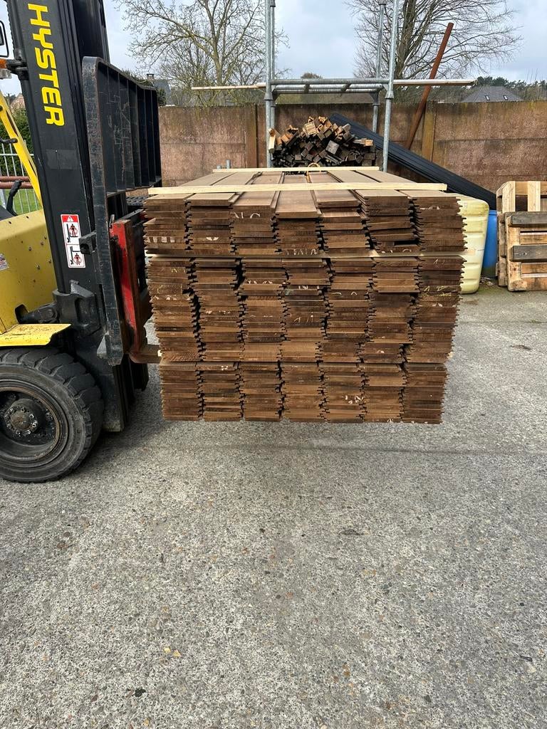 Planchet thermowood ayous 18 X 130 mm gevelbekleding, Doe-het-zelf en Verbouw, Hout en Planken, Ophalen of Verzenden