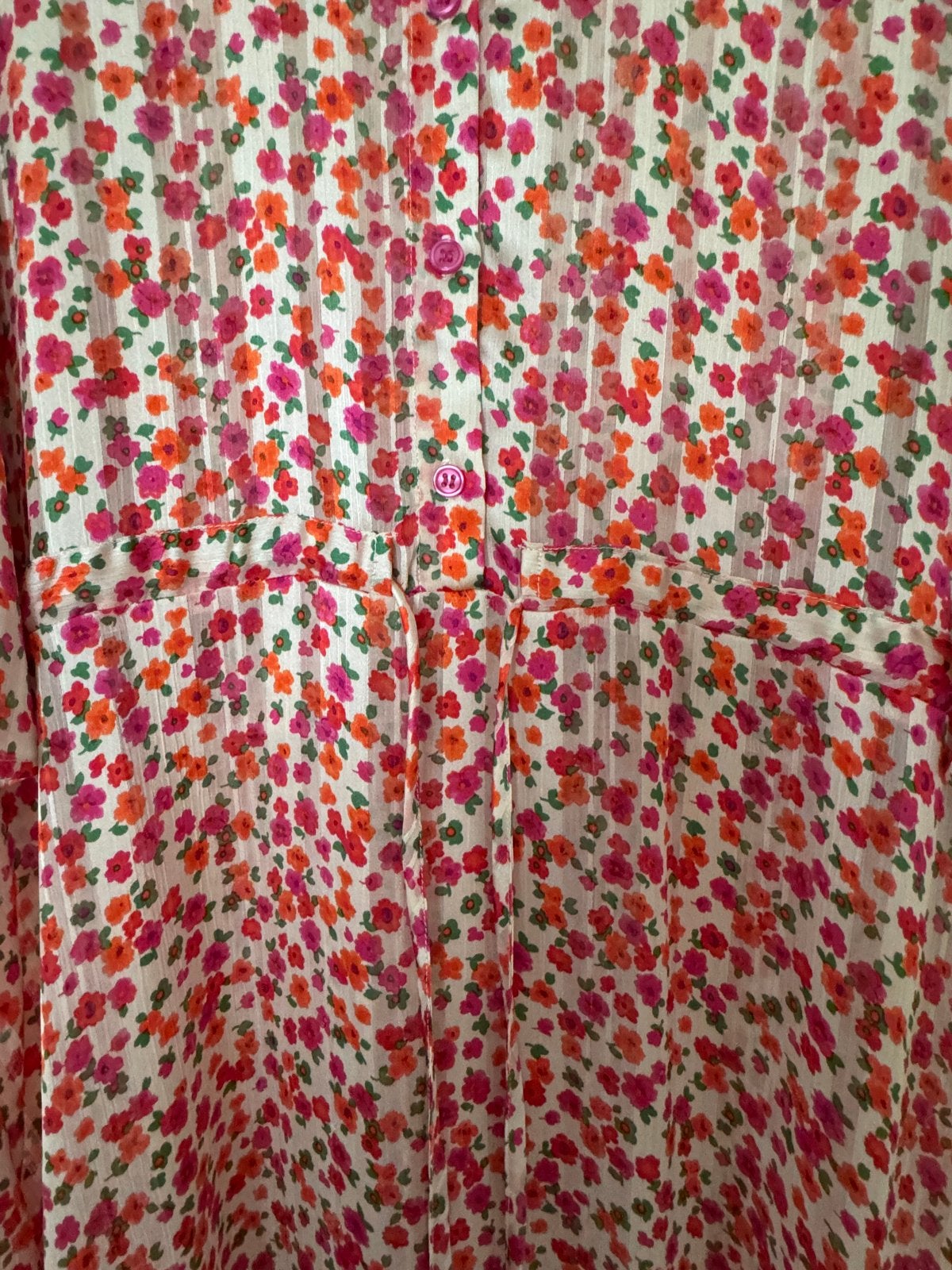 MbyM Bloemenjurk Maat L, Kleding | Dames, Maat 42/44 (L), Zo goed als nieuw, Onder de knie, Meerkleurig