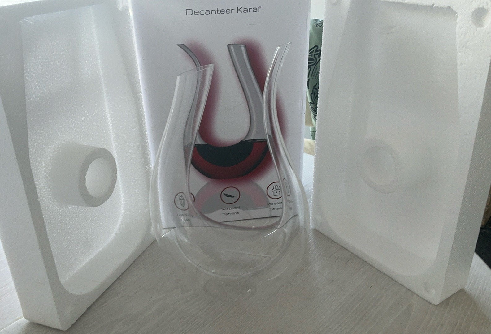 Glazen Decanteer Karaf 1.5L - Wijn  Accessoires. Nieuw, Ophalen of Verzenden, Zo goed als nieuw