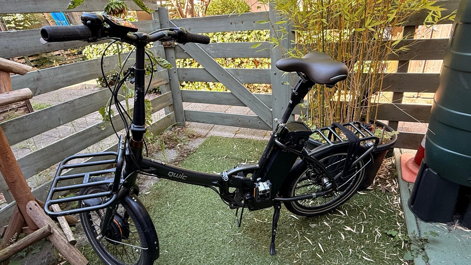 Qwic Smart E4 elektrische bagagevouwfiets grijs, Fietsen en Brommers, Fietsen | Vouwfietsen, Gebruikt, Velgrem, Versnellingen