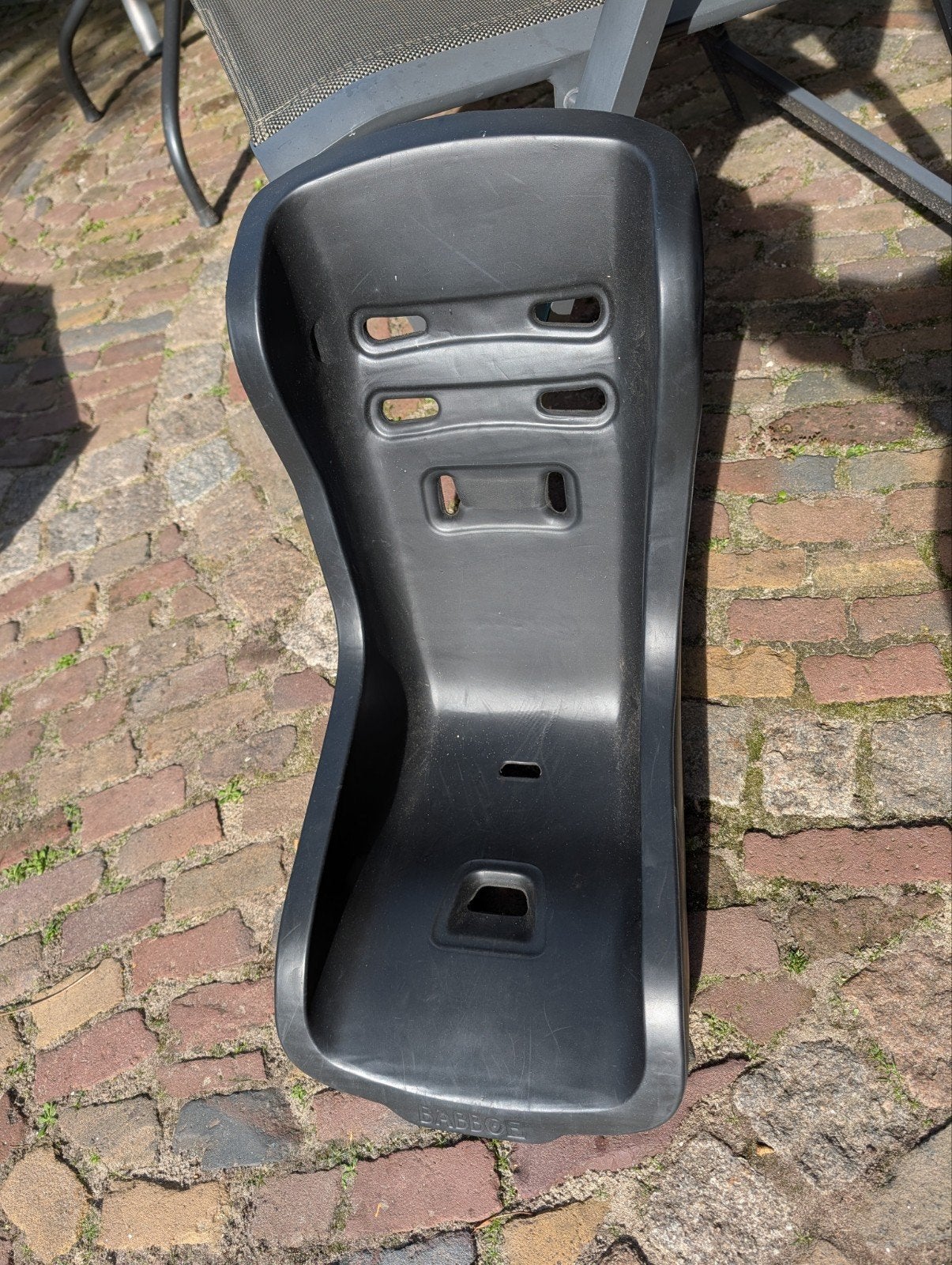 Babboe bakfiets peuterschaal peuterstoel 8-18mnd incl gordel, Achterzitje, 9 t/m 18 kg, Ophalen of Verzenden, Gebruikt
