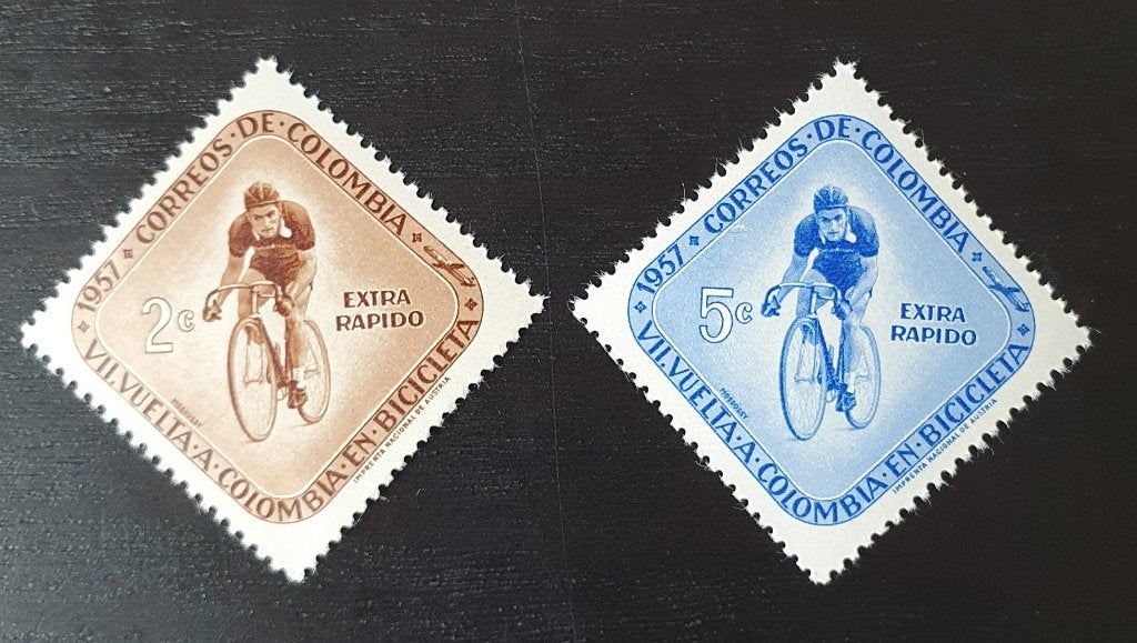 Colombia 1957 Wielrennen Vuelta Sport Michel 808-809 pf, Verzenden, Postfris, Sport