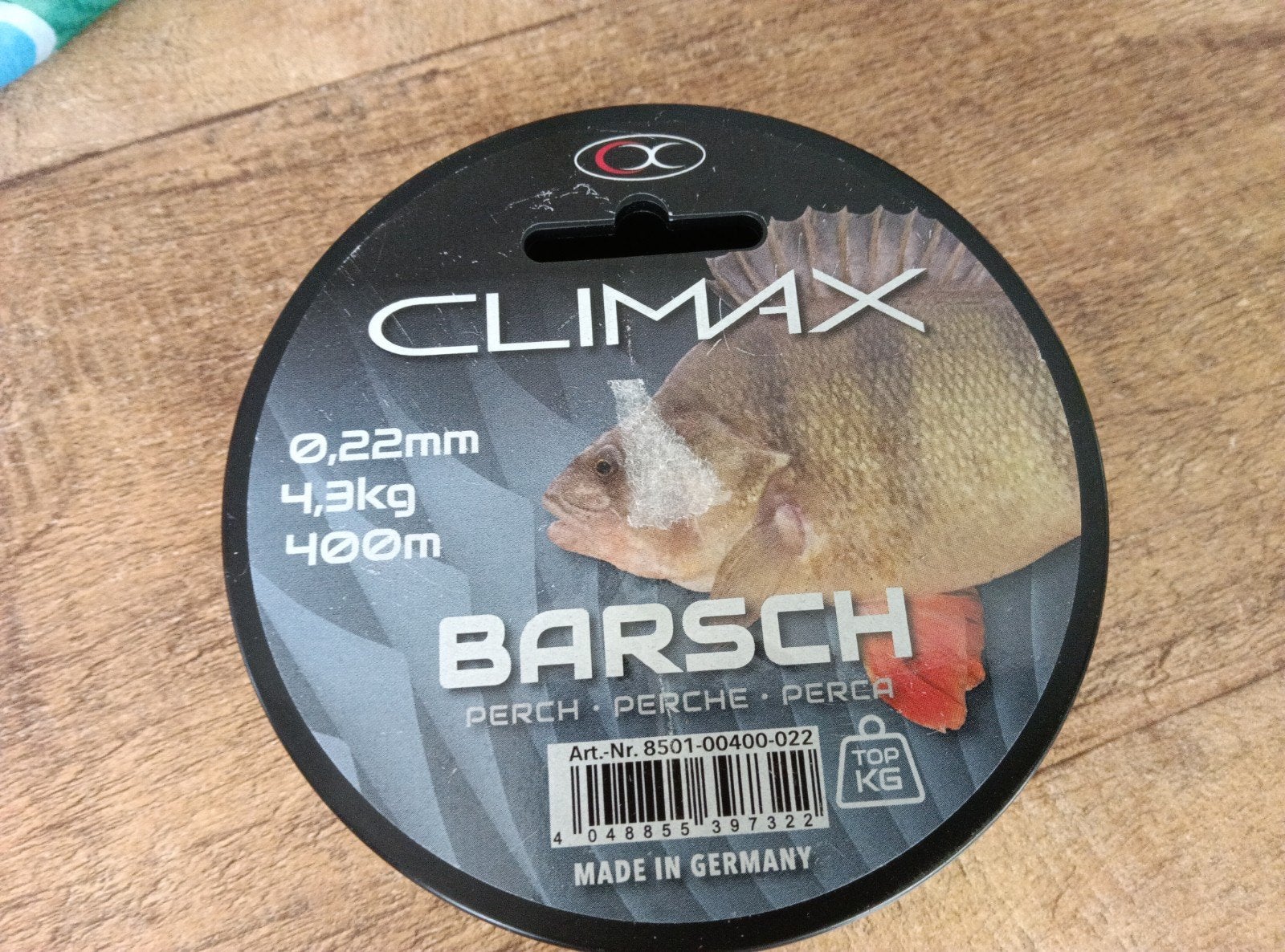 Climax Barsch Vislijn 0.22mm 4.3kg 400m, Ophalen of Verzenden, Nieuw, Vislijn