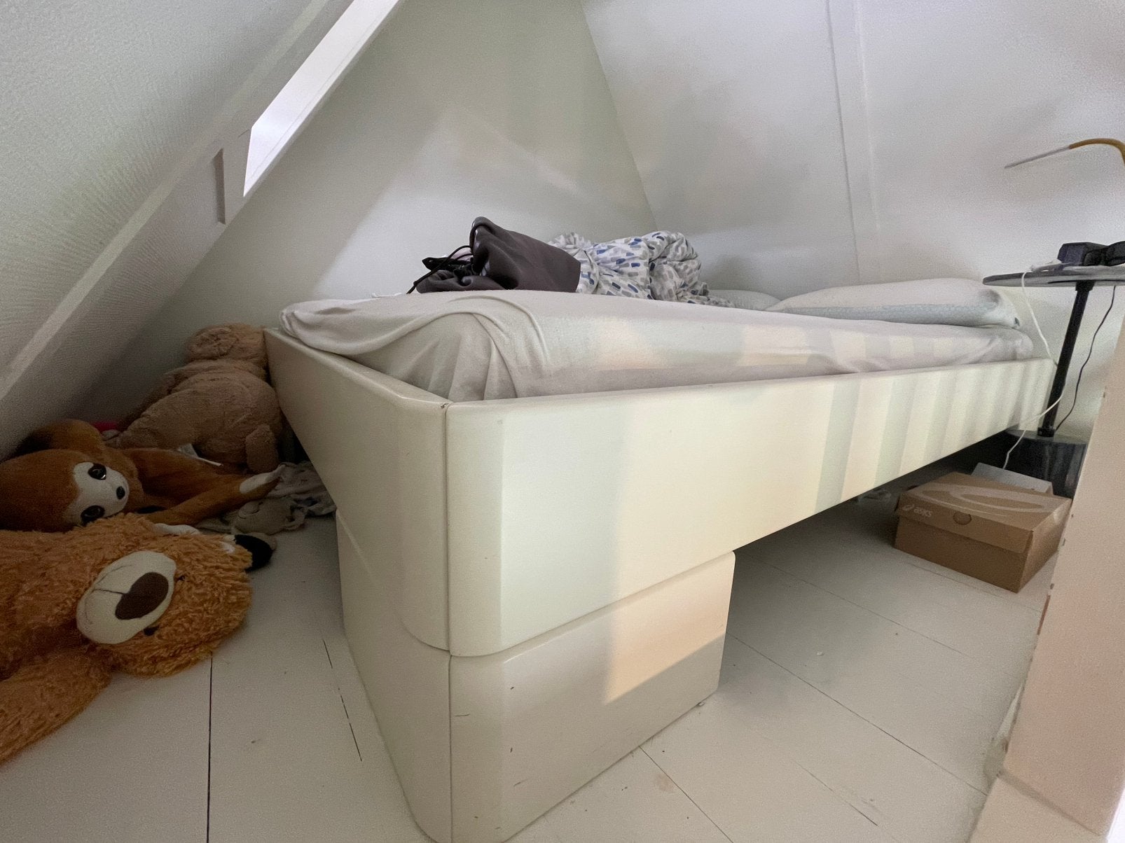 Auping Twijfelaar bed 140x200, Ophalen, Zo goed als nieuw, Wit, Overige typen