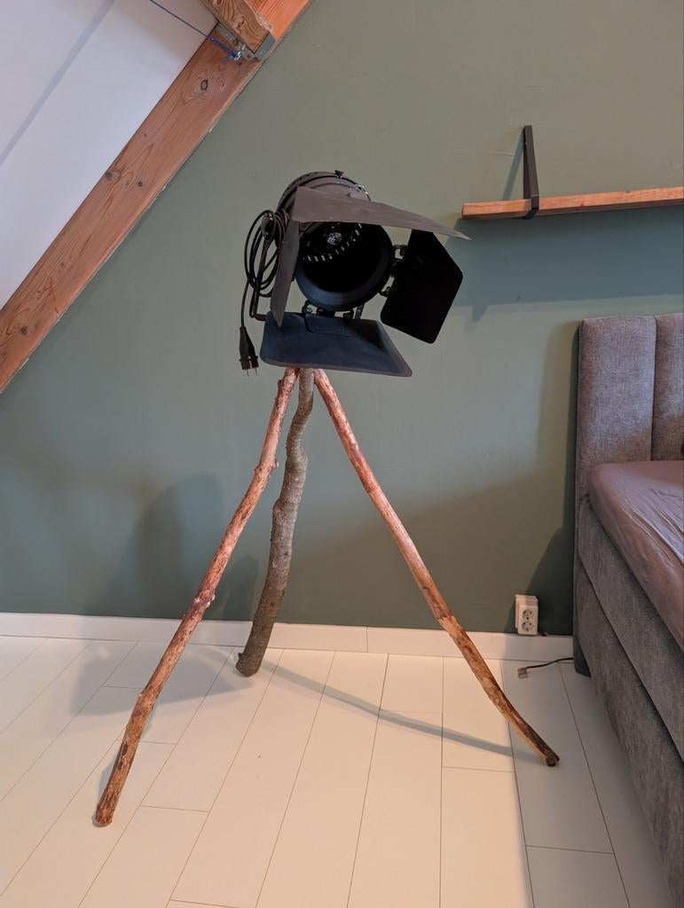 Kamerlamp, Ophalen, Gebruikt, Hout, 100 tot 150 cm