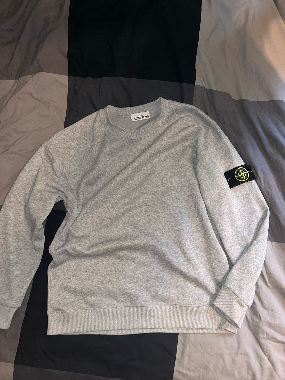 Stone Island trui - Grijs - Maat M, Kleding | Heren, Ophalen of Verzenden, Zo goed als nieuw, Maat 48/50 (M), Grijs