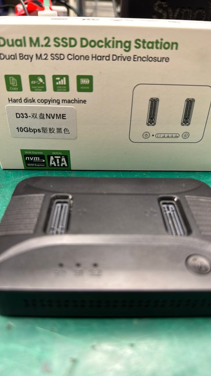 NVMe SSD Docking Station 2x poorten - USB 3.1 10Gbps, Ophalen of Verzenden, Nieuw