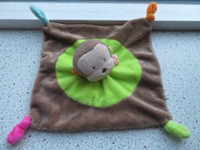 Knuffeldoek aap of aapje merk Eddy Toys of Zeeman, Ophalen of Verzenden, Zo goed als nieuw, Meerkleurig, Wasbaar
