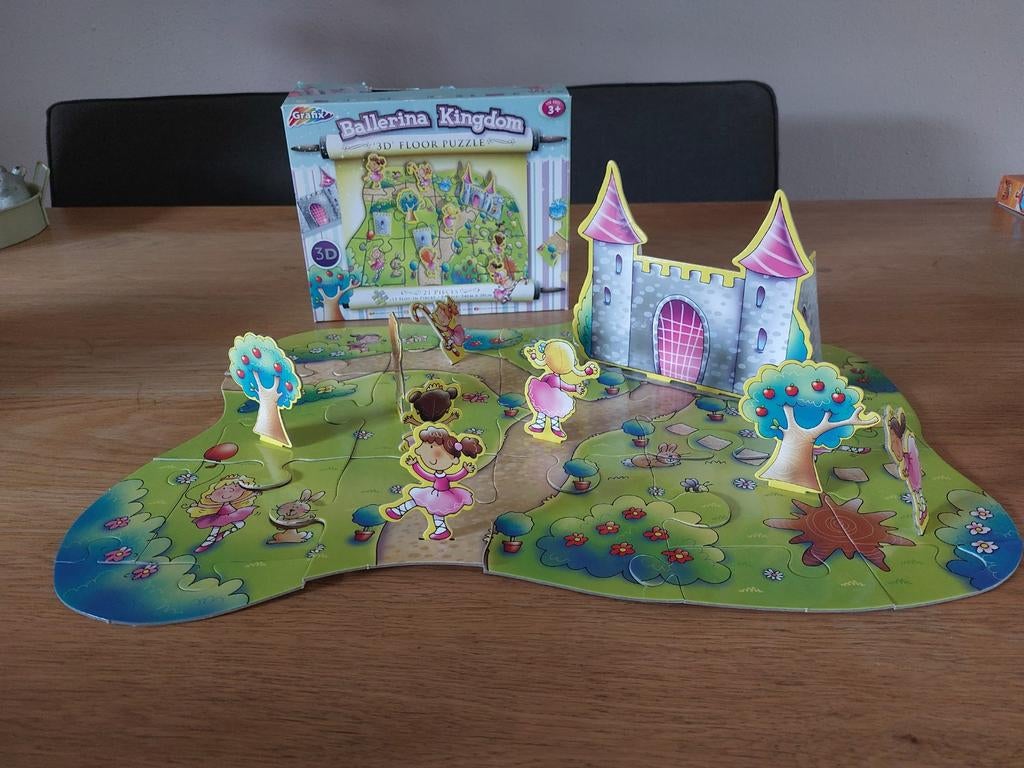 Ballerina Kingdom 3D puzzel, Ophalen, 10 tot 50 stukjes, Zo goed als nieuw, 2 tot 4 jaar