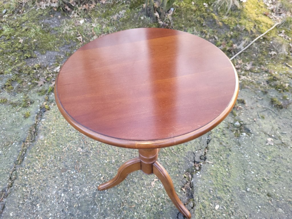 antiek massief mahonie hout bijzet tafeltje plantentafel, Ophalen